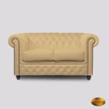 Canapea Chesterfield 2 locuri Brighton FT &ndash; Ivory