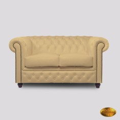 Canapea Chesterfield 2 locuri Brighton FT &ndash; Ivory