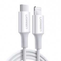 Ugreen Cablu de date și încărcare USB tip C - Lightning iPhone iPad MacBook MFI 1m 3A 18W - Alb (10493)