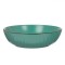 Farfurie Ad&acirc;ncă Ceramică, Model Dungi Reliefate, Culoare Petrol, Diametru 20cm, Capacitate 1,101L