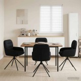 Cumpara ieftin Scaune de dining rotative 4 buc. Piele artificiala Negru