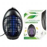 Lampa Electrica Aparat Anti Insecte, Putere 4W, Inaltime 23cm, 230V, Negru, Palmonix