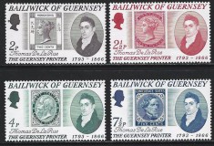 Guernsey 1971 - Timbru pe timbru, Thomas de la Rue, serie neuzata