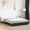 vidaXL Cadru de pat cu lumini LED, negru, 120x190 cm, lemn prelucrat