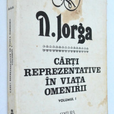 Carti reprezentative in viata omenirii vol. 1 Nicolae Iorga