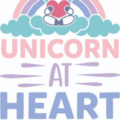 Sticker decorativ, Unicorn At Heart , Multicolor, 85 cm, 4861ST