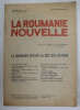 LA ROUMANIE NOUVELLE , REVUE MENSUELLE , NR. 54 , SEPTEMBRE , 1929
