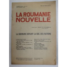 LA ROUMANIE NOUVELLE , REVUE MENSUELLE , NR. 54 , SEPTEMBRE , 1929