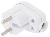 Conector Alimentare AC Tată 2P 250V 16A Alb Pe Cablu