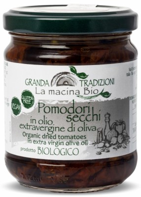 Rosii uscate BIO in ulei de masline gramaj mic La Macina Bio foto