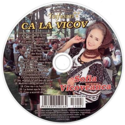 CD Sofia Vicoveanca &amp;lrm;&amp;ndash; Ca la Vicov revista Taifasuri foto