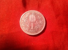 1Koroana 1898,Austria, argint , d=2,3cm.,cal. F. BUNA