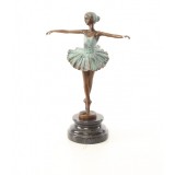Dansatoare - statueta din bronz pictat pe soclu din marmura BE-44