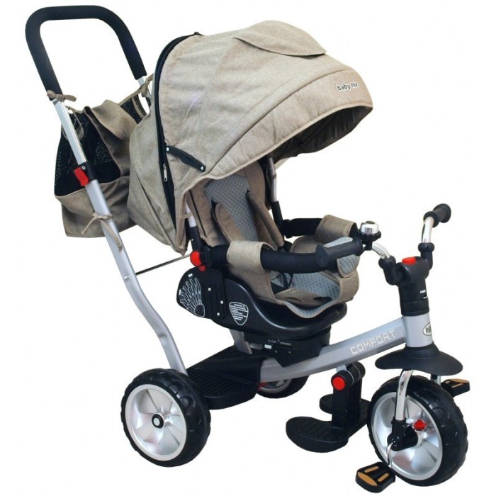 Tricicleta cu spatar reglabil Comfort Beige Baby Mix resigilat Tricicleta cu spatar reglabil Comfort Beige Baby Mix resigilat