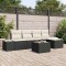 vidaXL Set de canapele pentru grădină 6 pcs Negru Rattan poli 3347027