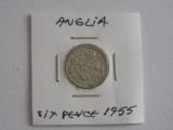 M3 C50 - Moneda foarte veche - Anglia - six pence - 1955, Europa