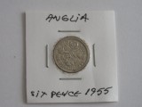 M3 C50 - Moneda foarte veche - Anglia - six pence - 1955, Europa