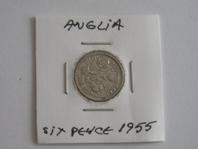 M3 C50 - Moneda foarte veche - Anglia - six pence - 1955