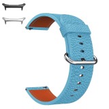 Curea piele, compatibila Samsung Galaxy Watch Ultra, 18cm, Albastru deschis