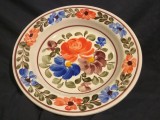 Farfurie romaneasca pictata perioada RSR anii 70 realizata la Sighisoara !