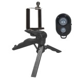 Trepied de mana multifunctional pentru telefon cu telecomanda Bluetooth, suport smartphone reglabil 5.5, 8.5 cm, montura 1 4 inch, design tip pistol p