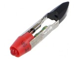 Lampă LED roșie T5,5 28VDC 28VAC 3mm plastic