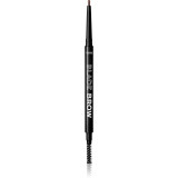 Revolution Relove Blade Brow creion pentru sprancene cu pensula culoare Dark Brown 0,1 g
