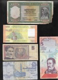 Set 5 bancnote de prin lume adunate (cele din imagini) #448, Europa
