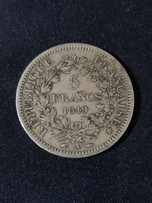 Franța 1849 A &ndash; 5 franci &ndash; monedă de argint #4