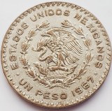 Cumpara ieftin 3081 Mexic 1 Peso 1967 Billon (.100 silver) km 459, America de Nord