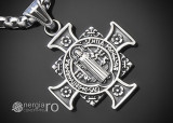 Medalion Colier Pandantiv Cruce Cruciuliță Sf. Benedict INOX - PND380