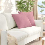 vidaXL Perne pentru canapea 2 pcs Roz 50 x 50 cm Țesătură din corduroy 42013975