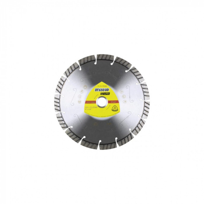 DT 650 UD Supra disc diamantat de debitare pentru polizoare unghiulare pentru Beton uzat, armat, Beton, Materiale de santier, Cotilet, Klingspor 33406