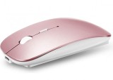 Mouse slim wireless, Bluetooth, USB, 2.4Ghz, 1600 dpi,1200 dpi, 800 dpi, Rose
