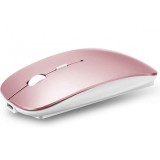 Mouse slim wireless, Bluetooth, USB, 2.4Ghz, 1600 dpi,1200 dpi, 800 dpi, Rose