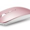 Mouse slim wireless, Bluetooth, USB, 2.4Ghz, 1600 dpi,1200 dpi, 800 dpi, Rose