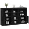 Gossi servanta cu lumini led, negru, 162x37x100 cm