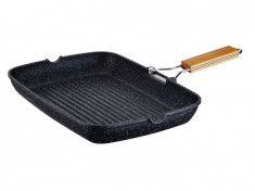 Tigaie Grill din Aluminiu cu interior Granit si Maner Rabatabil,35 cm foto