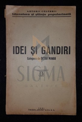 MINAR OCTAV, IDEI SI GANDURI, 1935, Iasi foto