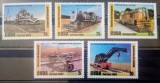 Cuba 2003 locomotive trenuri, istoria căii ferate,,camion cu macara,locomotive electrice serie 5v neștampilată