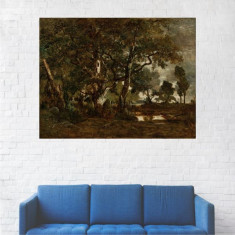 Tablou Canvas, Peisaj Intunecat de Toamna - 20 x 25 cm foto