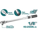 TOTAL - CHEIE DINAMOMETRICA 1/2&#039;&#039; 40-200nM, 500MM PowerTool TopQuality
