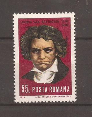 Romania - 1970- 200 DE ANI DE LA NASTEREA LUI L.VAN BEETHOVEN Nestampilat foto