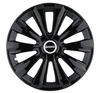 Set 4 Capace Roti Autohelix MSA&amp;reg;, potrivite jantelor de R15, pentru Daewoo, model delta negru foto
