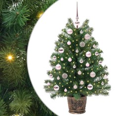 vidaXL Brad de Crăciun artificial cu 150 LED Verde 95 cm PE și PVC 3397317