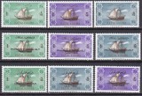 DB1 Transporturi Ras al Khaima Corabii 3 x 3 v. Fara si cu 2 Supratipare MNH, Nestampilat