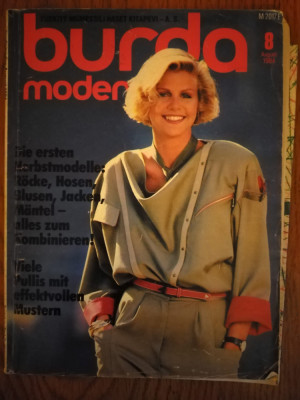 Burda revista moda vintage cu tipare 1984 foto