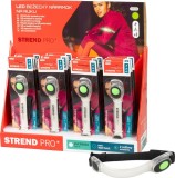 Bratara LED Strend Pro Reflectorizanta Elastica Verde Fluorescent pentru Alergare, Ciclism, Siguranta