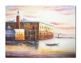 Cumpara ieftin Tablou GIGANT pictat manual, Venetia, Palatul Dogilor, 120x90cm ulei pe panza, Spectaculos