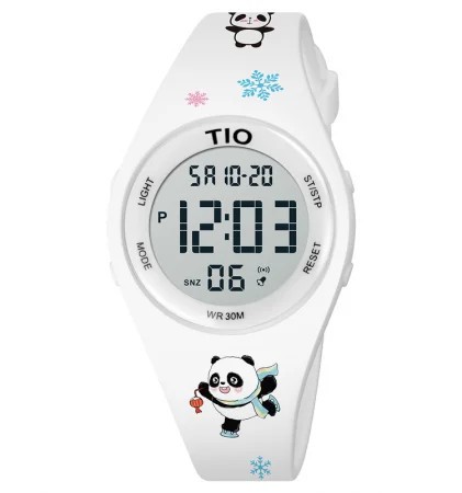 Ceas de mana copii TIO Sport Casual Quartz Analog Silicon Alb